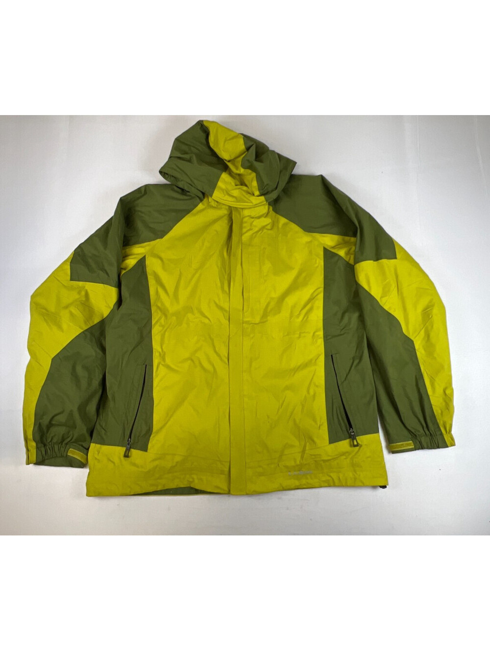 L.L. Bean Men L Reg Green Polartec Fleece Lined Weather Channel Jacket